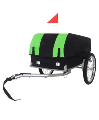 Heavy-Duty Bike Cargo Trailer, Bicycle Storage Cart with Removable Cover, All-Terrain Wheels and Foldable Design, 88 lbs Capacity