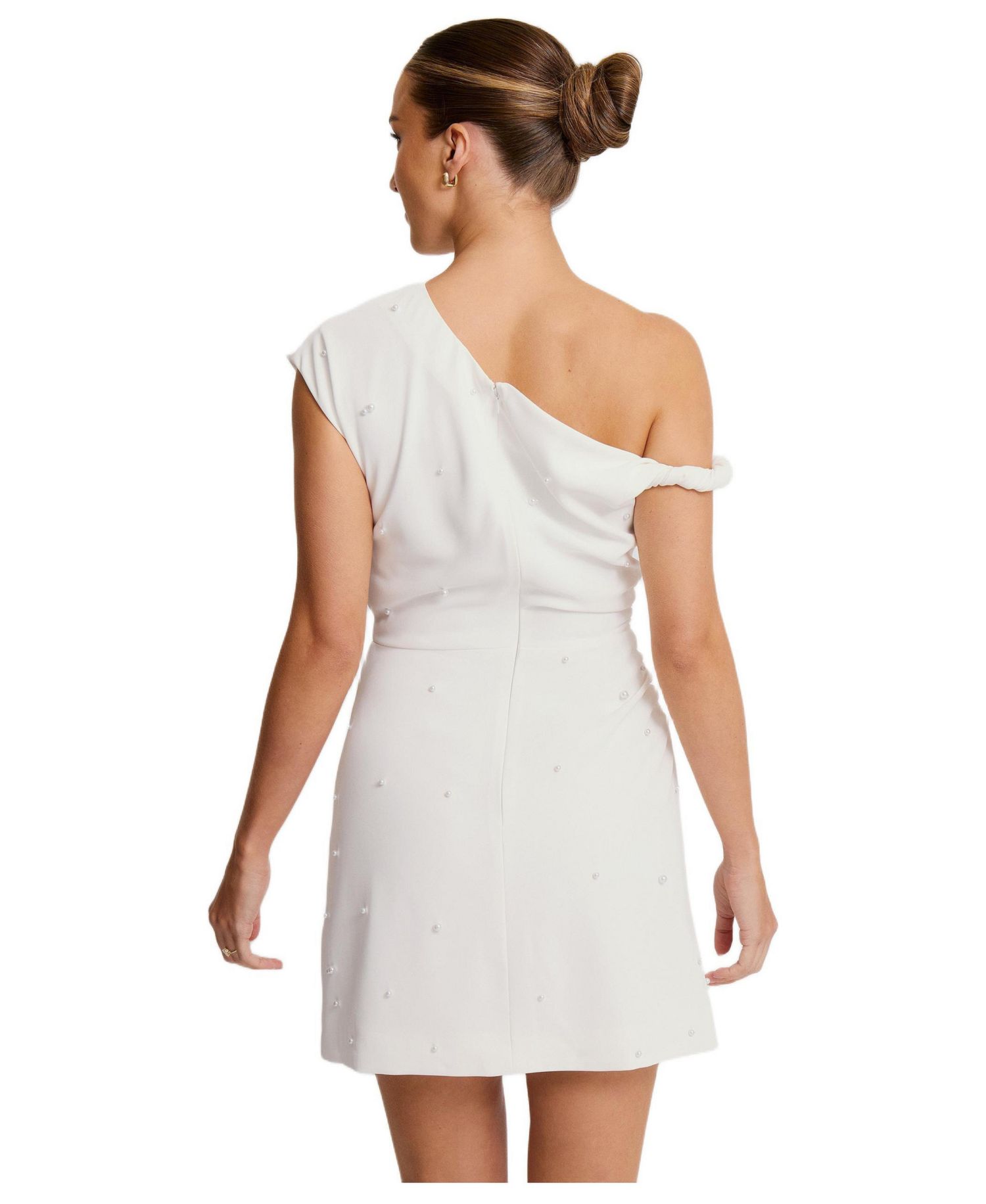 Women's Asymmetric Bardot Mini Dress