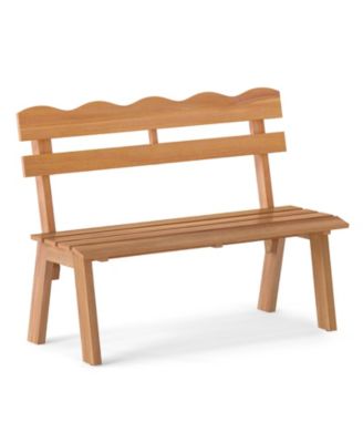 Outdoor Acacia Wood Garden Bench with Heavy Duty Capacity