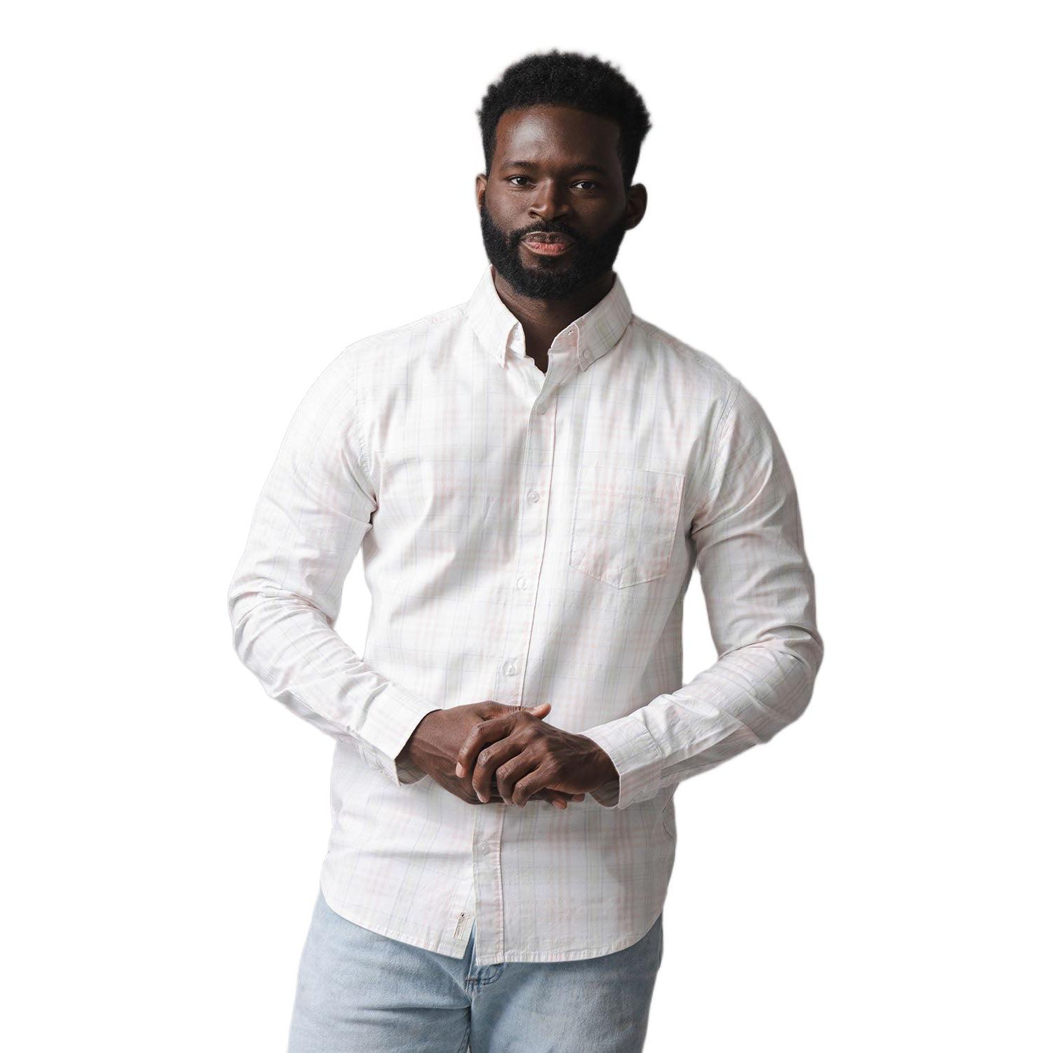 Men's Organic Stretch Poplin Button Down Shirt