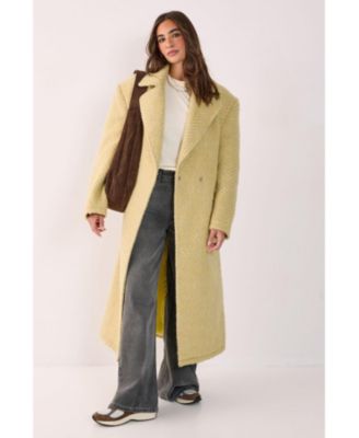 Women's Double Breasted Brushed Herringbone Coat