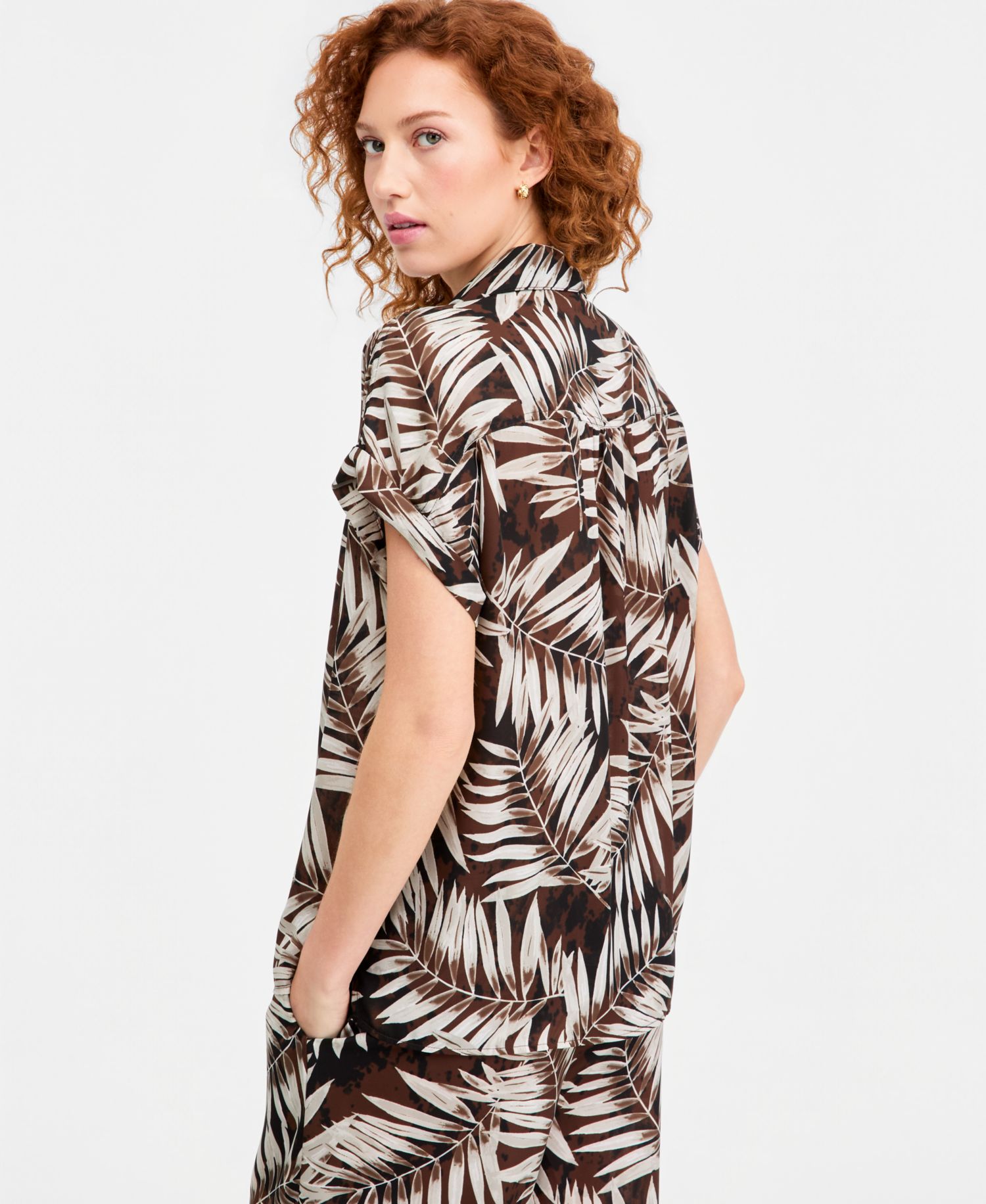 Women's Printed Collared Neck Shirt