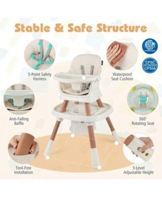 Baby 16-in-1 High Chair with 360-Degree Activity Center and Booster Seat