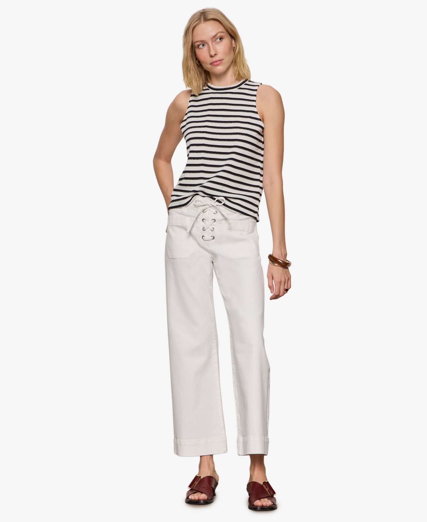 Petite Campari High-Neck Tank Top
