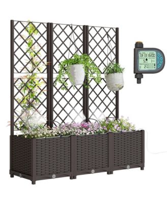3PCS Self-Watering Planetr with Trellis, Automatic Watering Kit
