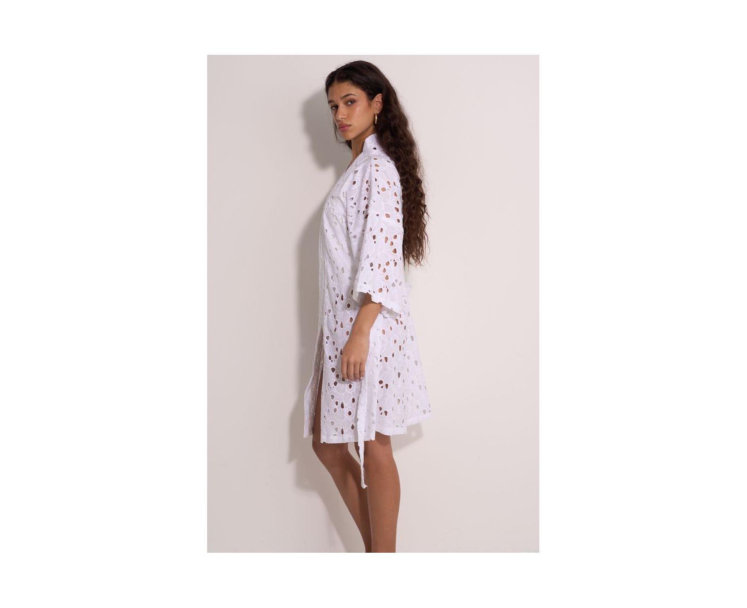 Women's Coastal Lace Robe Cover-Up