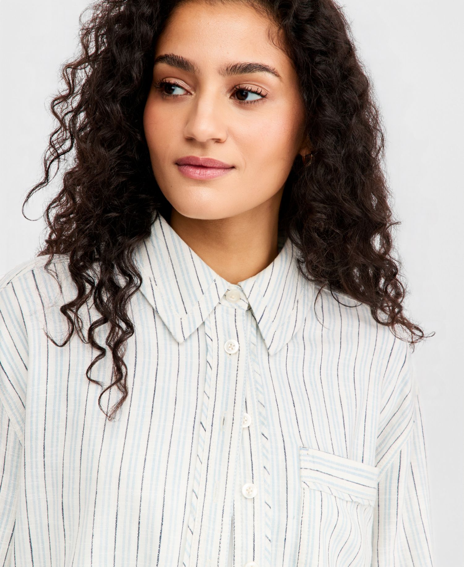 Women's Striped Laurel Button-Front Shirt