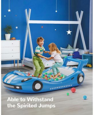 Inflatable Toddler Travel Bed with Sides, Portable Toddler Air Mattress for Travel and Home Use, Hand Pump Included