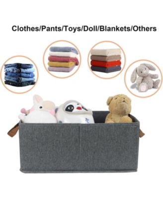 3 Piece Storage Bins Closet Organizer Foldable Boxes Gift Basket