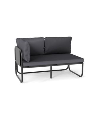 Patio Loveseat Sofa with Removable Pillows and Seat Cushion