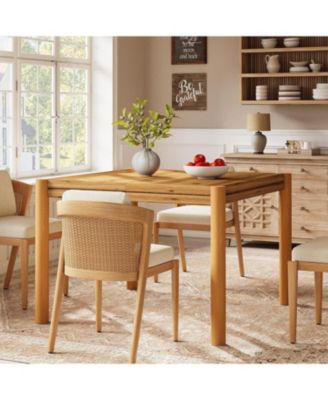 Square Solid Wood Dining Table, 39.4"