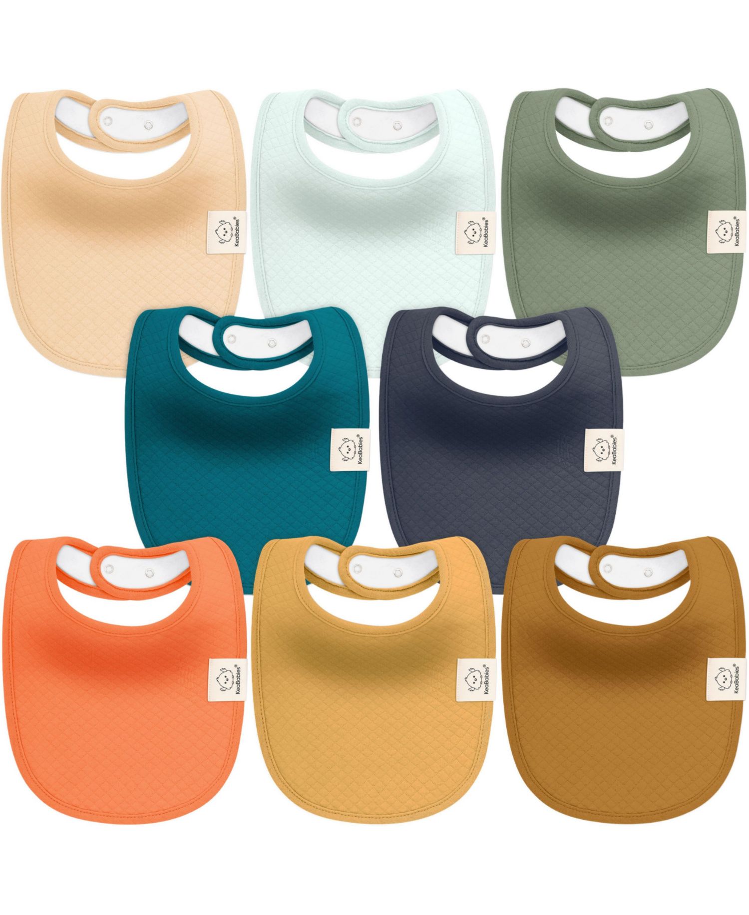 8pk Quin Baby Bibs for Drooling and Teething, Cotton Drool Bibs, Newborn Baby Boys, Baby Girls Bibs