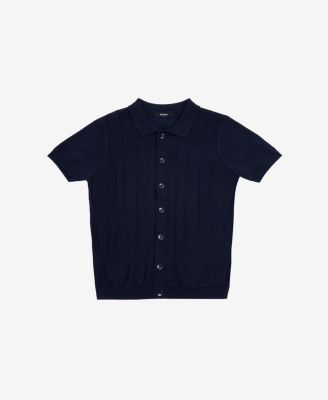 Boys 4-18 Button-Up Short Sleeve Sweater Shirt