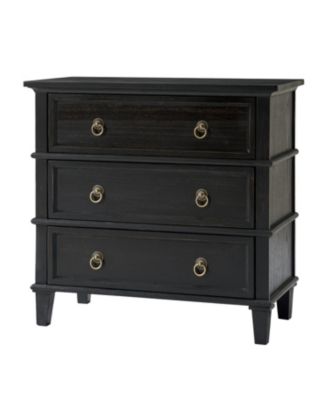 Allisa 28"W 3-Drawer Solid Wood End Table with Built-in Charging Station