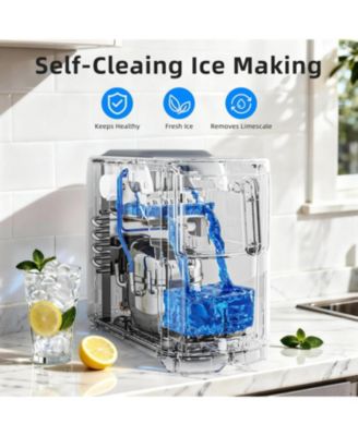 Countertop Ice Maker, 18 lbs/24H, Self-Cleaning, One-Touch