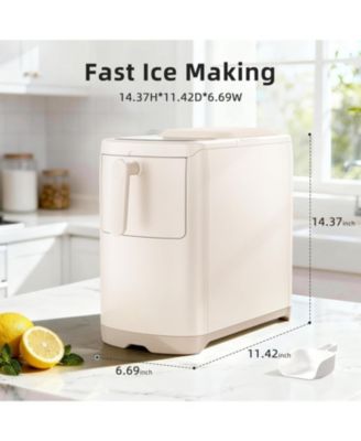 Countertop Ice Maker, 18 lbs/24H, Self-Cleaning, One-Touch