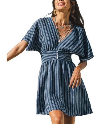 Women's Here for It Striped Mini Beach Dress