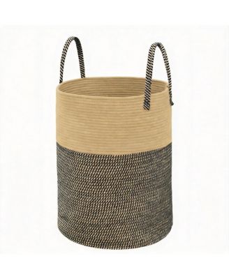 Woven Cotton Rope Laundry Hamper Storage Bin Gift Basket