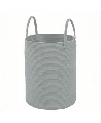 Woven Cotton Rope Laundry Hamper Storage Bin Gift Basket