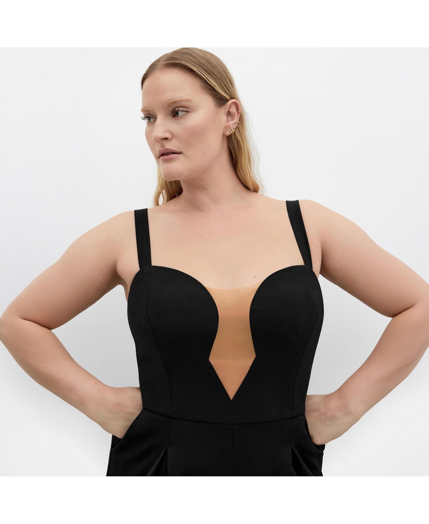 Женский комбинезон CITY CHIC Flaunt It Jumpsuit, цвет: Чёрный — фото 3
