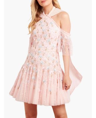 Women's Dandelion Ditsy Halter-neck Mini Dress