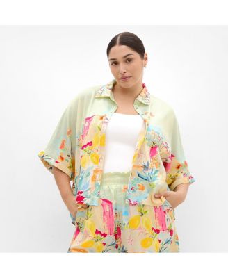 Plus Size Sorrento Print Women's Shirt