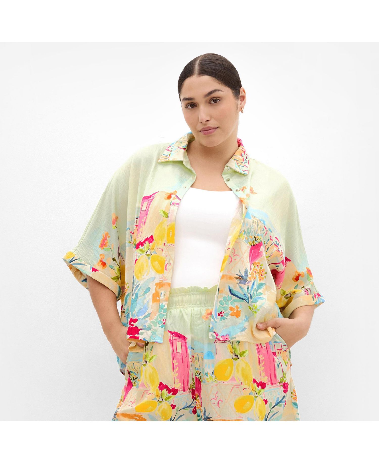 Plus Size Sorrento Print Women's Shirt
