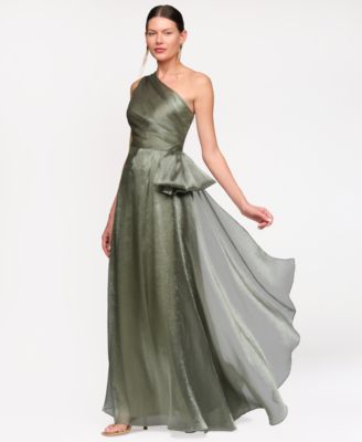 Women’s Metallic One-Shoulder Dress