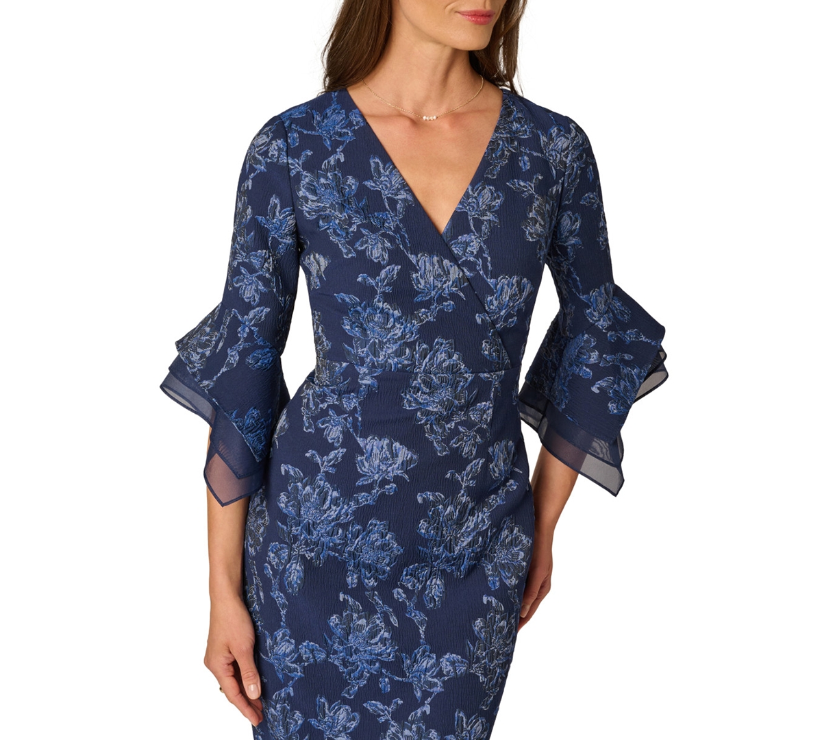 Adrianna Papell Women's Printed V-Neck Dress