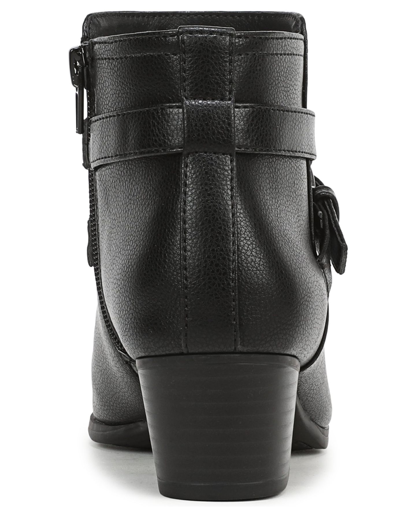 Женские ботинки LifeStride Oaklyn Zip Short Pointed Toe Booties, цвет: Чёрная искусственная кожа — фото 3