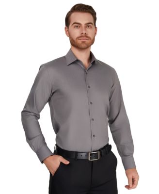 Men's Herringbone Long-Sleeve Dress Shirt