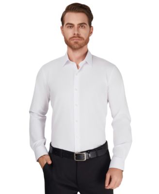Men's Slim-Fit Performance Solid Dress Shirt