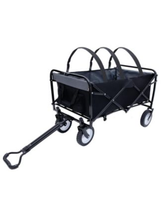 360lbs Collapsible Storage Wagon Utility Carts with Strapping System, 3-Piece Liner
