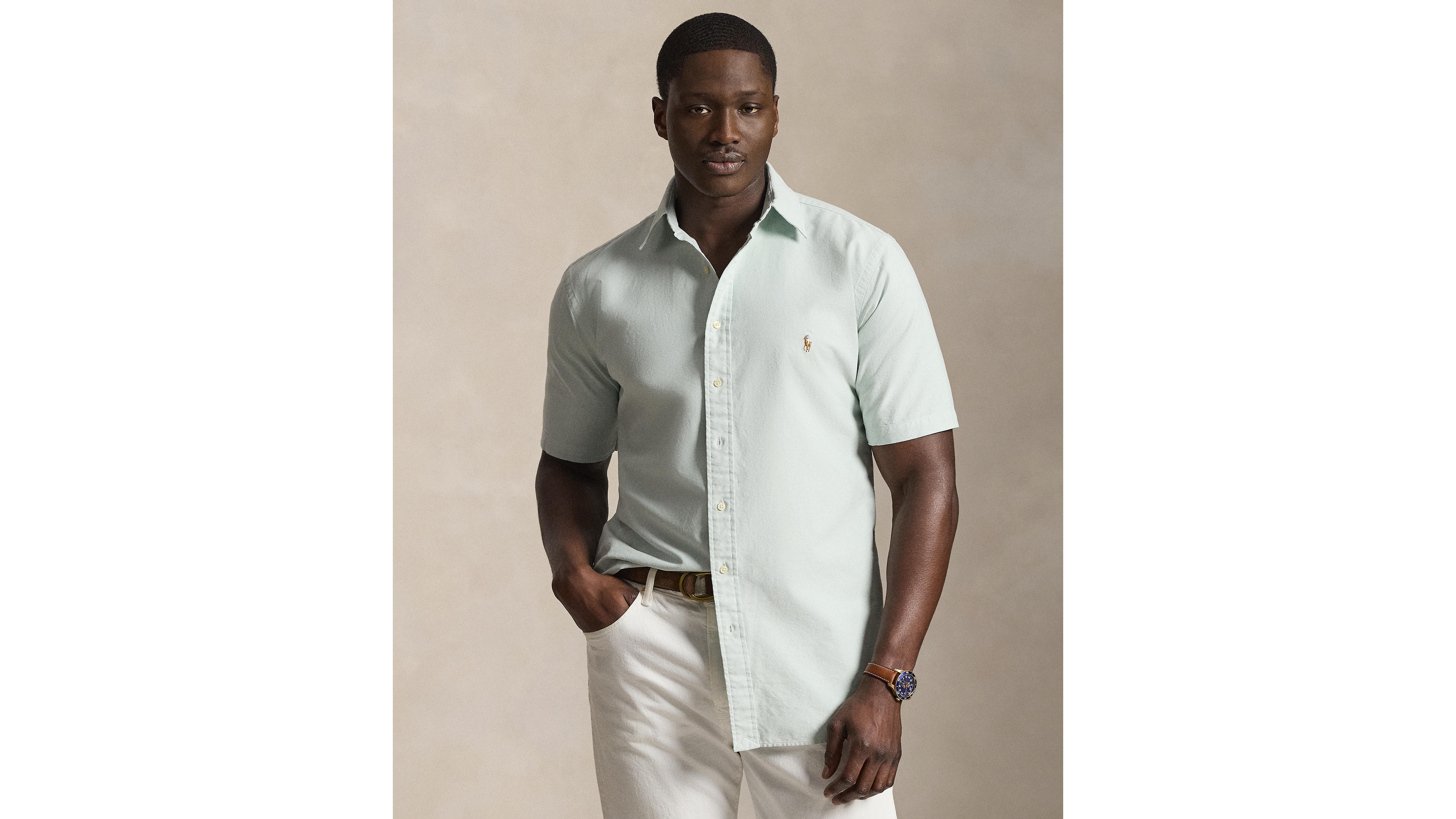 Polo Ralph Lauren Men's Big & Tall Short-Sleeve Oxford Shirt