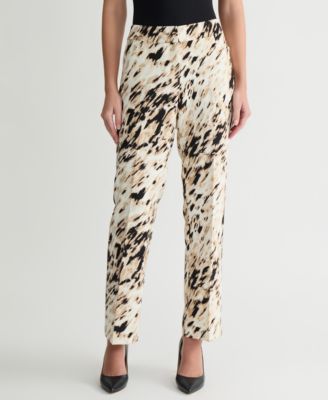 Women's Animal-Print Straight-Leg Pants
