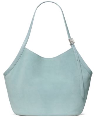 Deco Tulip Extra-Large Suede Tote Handbag