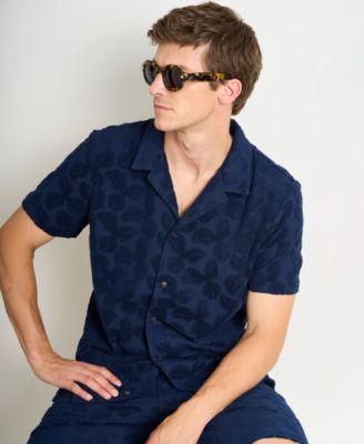 Men's French Terry Embroidered Short-Sleeve Shirt