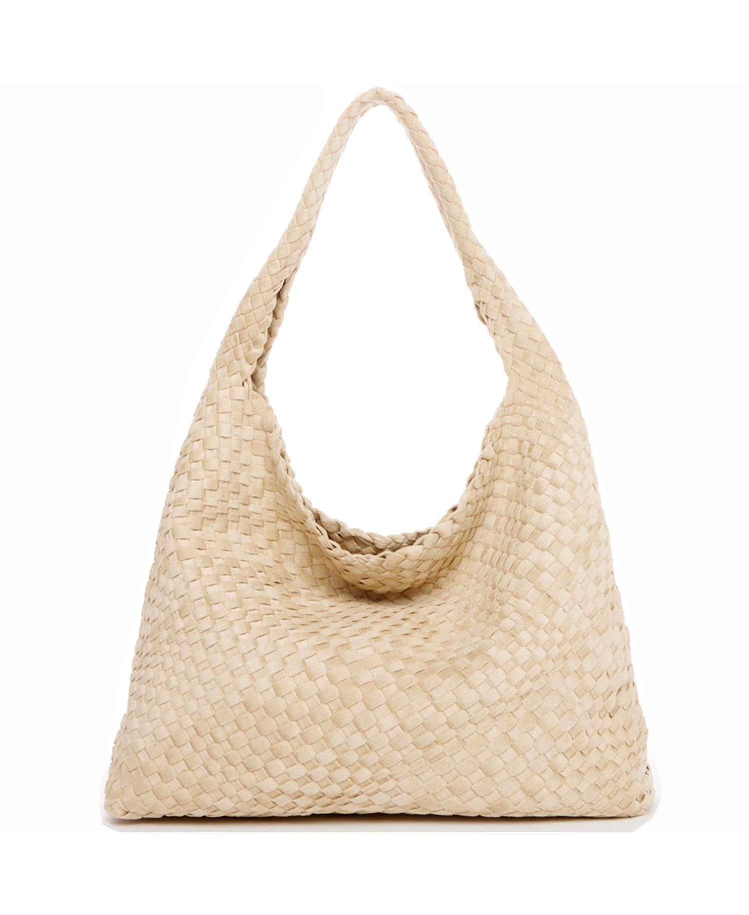 Women's Suede Woven Hobo Bag Large Slouchy Tote for Women Work Shoulder Bag