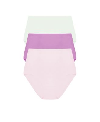 Women's 3-Pk. Bliss Bare Cotton High-Waist Brief Underwear 778346MP