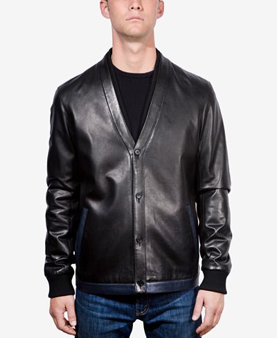 Boston Harbour Men's Leather Cardigan