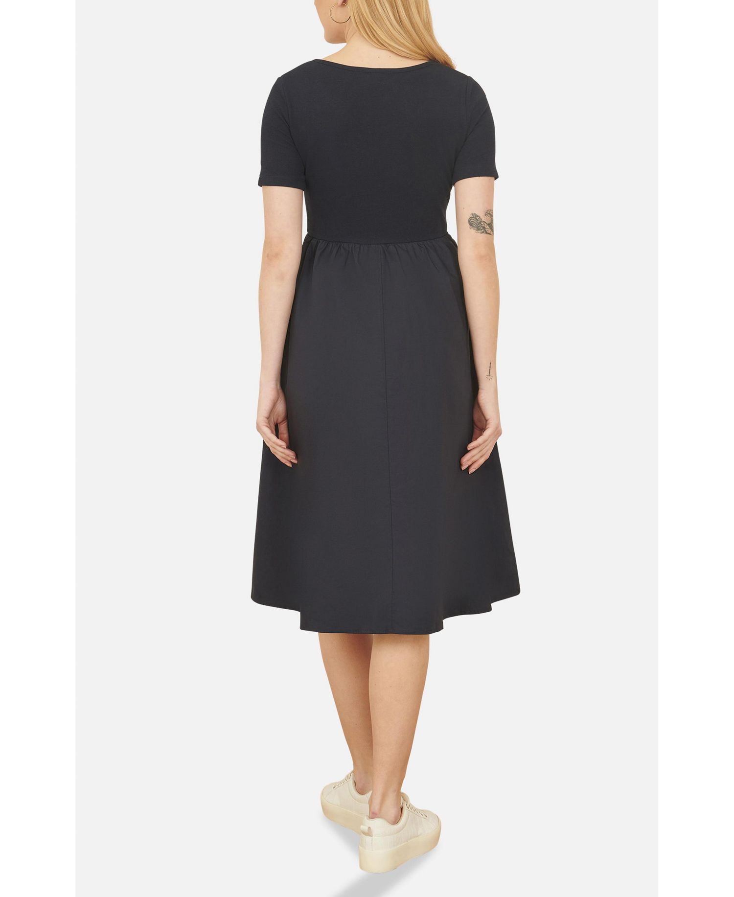 Women's Jersey Top And Cotton Midi Dress