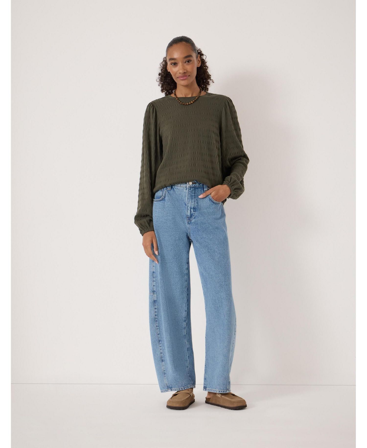 Women's Thalia Seersucker Jersey Top