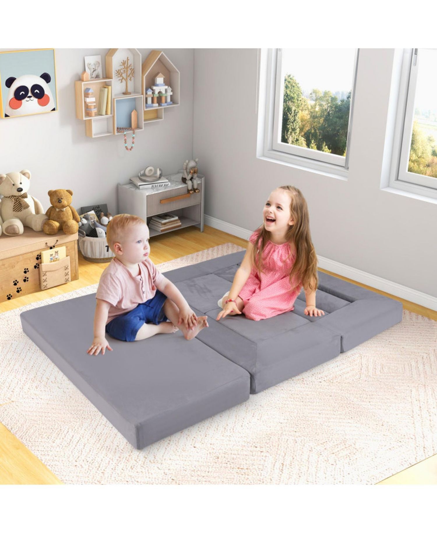 Modular Foam Climb and Crawl Playset, 9-Piece Set