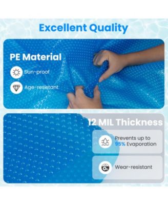 12 ft x 30 in Above Ground Pool Set with Solar Cover