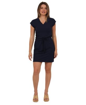 Women's Ribbed Knit Knee-Length Dress