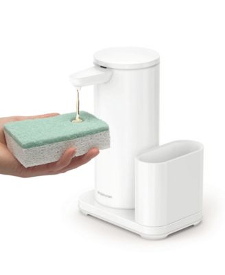 14 oz Sensor Pump, Touch-Free Hand Soap Dispenser with Sponge Caddy
