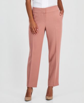 Petite Mid Rise Straight-Leg Pants