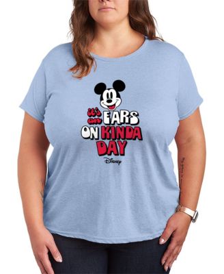Plus Size Disney Its An Ears on Kinda Day Mickey Vacation Short-Sleeve Graphic T-Shirt