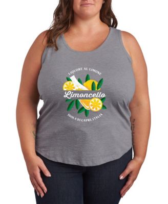 Plus Size Instant Message Limoncello Racerback Graphic Tank Top