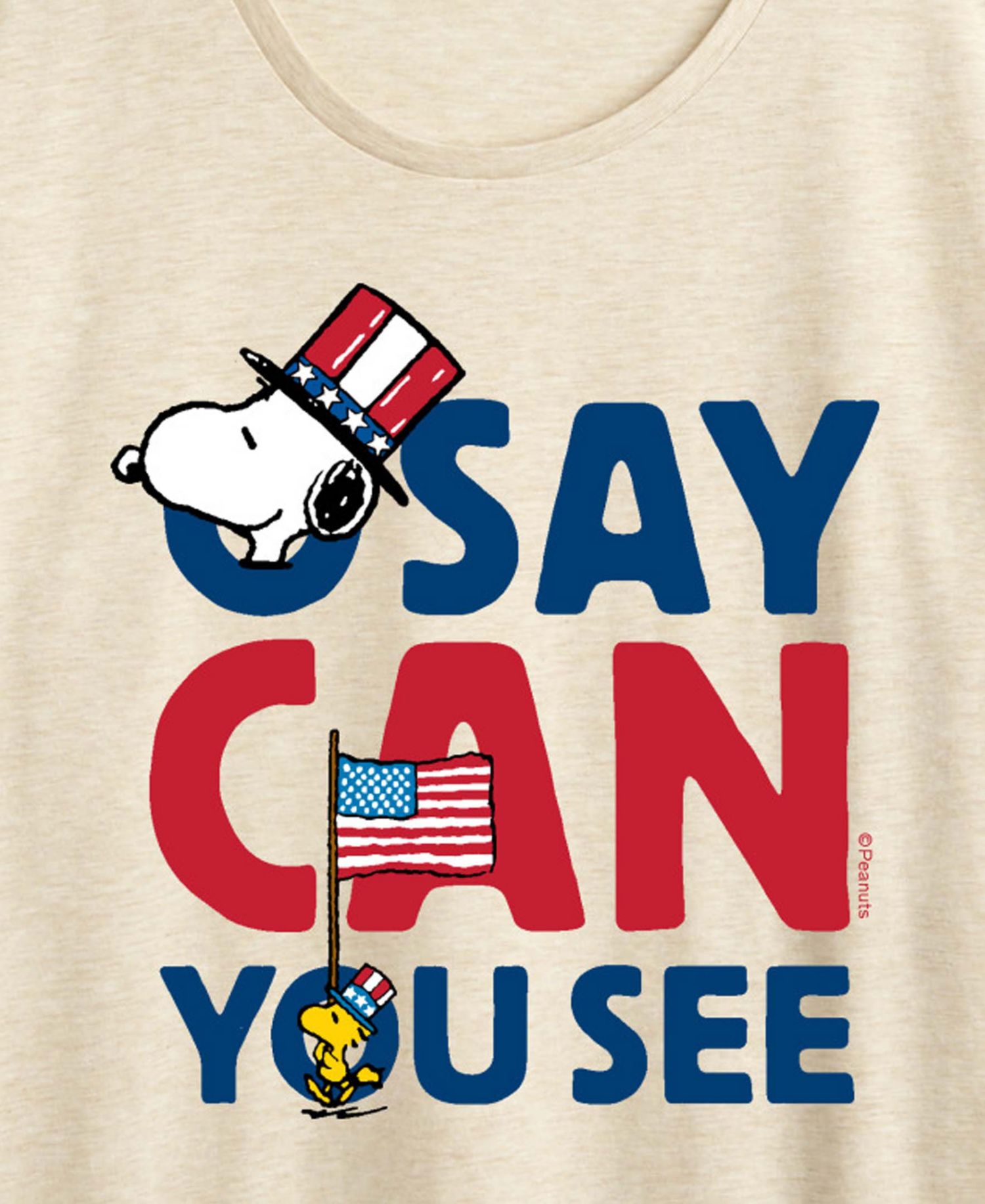 Plus Size Peanuts Snoopy Say Can You See Short-Sleeve Graphic T-Shirt
